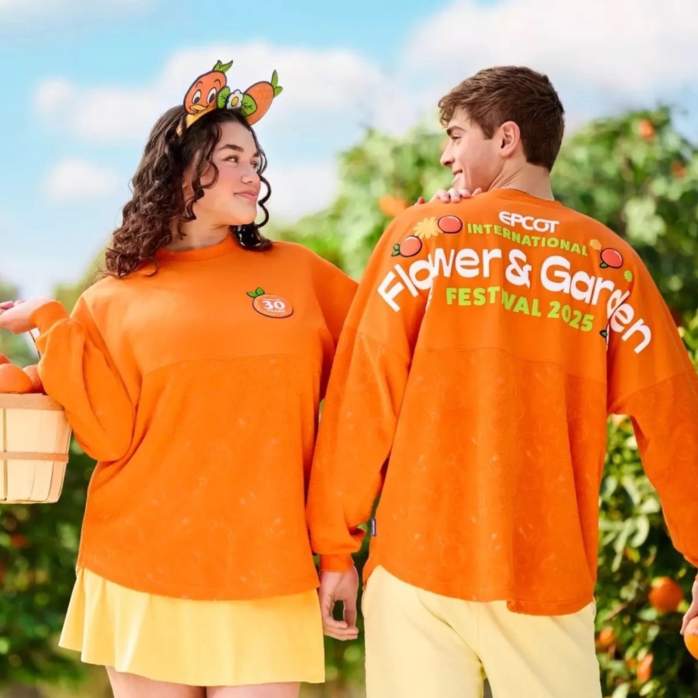 Disney Parks 2025 Epcot Flower Garden Festival Orange Bird 30th Spirit Jersey
